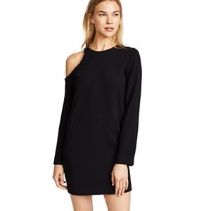 IRO Breen Crepe Cold Shoulder Black Dress